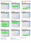 Kalender 2016 mit Ferien und Feiertagen Basel-Stadt