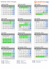 Kalender 2016 mit Ferien und Feiertagen Thurgau