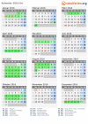 Kalender 2016 mit Ferien und Feiertagen Uri