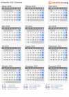 Kalender 2016 mit Ferien und Feiertagen Serbien