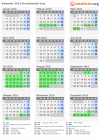 Kalender 2016 mit Ferien und Feiertagen Bratislavský kraj