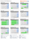 Kalender 2016 mit Ferien und Feiertagen Žilinský kraj