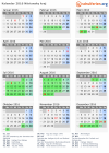 Kalender 2016 mit Ferien und Feiertagen Nitriansky kraj