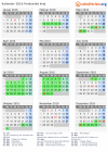 Kalender 2016 mit Ferien und Feiertagen Prešovský kraj