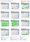 Kalender 2016 mit Ferien und Feiertagen Trenčiansky kraj