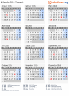 Kalender 2016 mit Ferien und Feiertagen Tansania
