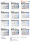 Kalender 2016 mit Ferien und Feiertagen Reichenberg