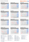 Kalender 2016 mit Ferien und Feiertagen USA