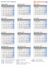 Kalender 2017 mit Ferien und Feiertagen Ägypten