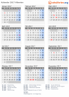 Kalender 2017 mit Ferien und Feiertagen Albanien