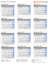 Kalender 2017 mit Ferien und Feiertagen Algerien