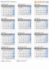 Kalender 2017 mit Ferien und Feiertagen Andorra