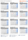 Kalender 2017 mit Ferien und Feiertagen Aserbaidschan