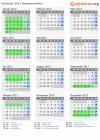 Kalender 2017 mit Ferien und Feiertagen Westaustralien
