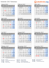Kalender 2017 mit Ferien und Feiertagen Bahamas