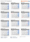 Kalender 2017 mit Ferien und Feiertagen Bangladesch
