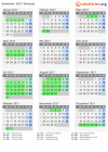 Kalender 2017 mit Ferien und Feiertagen Brüssel
