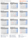 Kalender 2017 mit Ferien und Feiertagen Burkina Faso