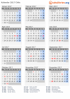 Kalender 2017 mit Ferien und Feiertagen Chile