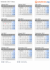 Kalender 2017 mit Ferien und Feiertagen China