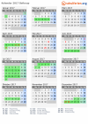 Kalender 2017 mit Ferien und Feiertagen Ballerup