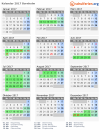 Kalender 2017 mit Ferien und Feiertagen Bornholm