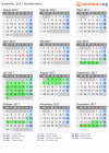 Kalender 2017 mit Ferien und Feiertagen Brønderslev