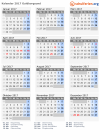 Kalender 2017 mit Ferien und Feiertagen Guldborgsund