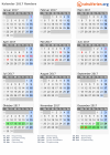 Kalender 2017 mit Ferien und Feiertagen Randers