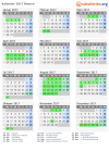 Kalender 2017 mit Ferien und Feiertagen Bayern