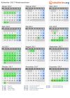 Kalender 2017 mit Ferien und Feiertagen Niedersachsen
