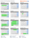 Kalender 2017 mit Ferien und Feiertagen Nordrhein-Westfalen