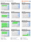 Kalender 2017 mit Ferien und Feiertagen Rheinland-Pfalz