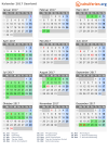 Kalender 2017 mit Ferien und Feiertagen Saarland