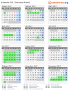 Kalender 2017 mit Ferien und Feiertagen Sachsen-Anhalt