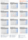 Kalender 2017 mit Ferien und Feiertagen Eritrea