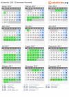Kalender 2017 mit Ferien und Feiertagen Clermont-Ferrand
