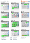 Kalender 2017 mit Ferien und Feiertagen Dijon