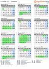 Kalender 2017 mit Ferien und Feiertagen Grenoble