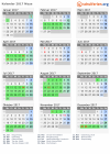 Kalender 2017 mit Ferien und Feiertagen Nizza