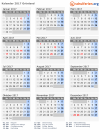 Kalender 2017 mit Ferien und Feiertagen Grönland