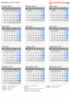 Kalender 2017 mit Ferien und Feiertagen Haiti