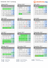 Kalender 2017 mit Ferien und Feiertagen Limburg