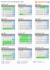 Kalender 2017 mit Ferien und Feiertagen Nordbrabant (süd)