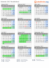 Kalender 2017 mit Ferien und Feiertagen Nordholland