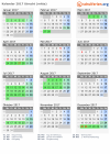 Kalender 2017 mit Ferien und Feiertagen Utrecht (mitte)
