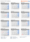 Kalender 2017 mit Ferien und Feiertagen Honduras