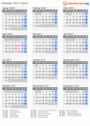 Kalender 2017 mit Ferien und Feiertagen Island