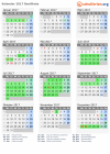 Kalender 2017 mit Ferien und Feiertagen Basilikata