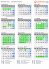 Kalender 2017 mit Ferien und Feiertagen Emilia-Romagna